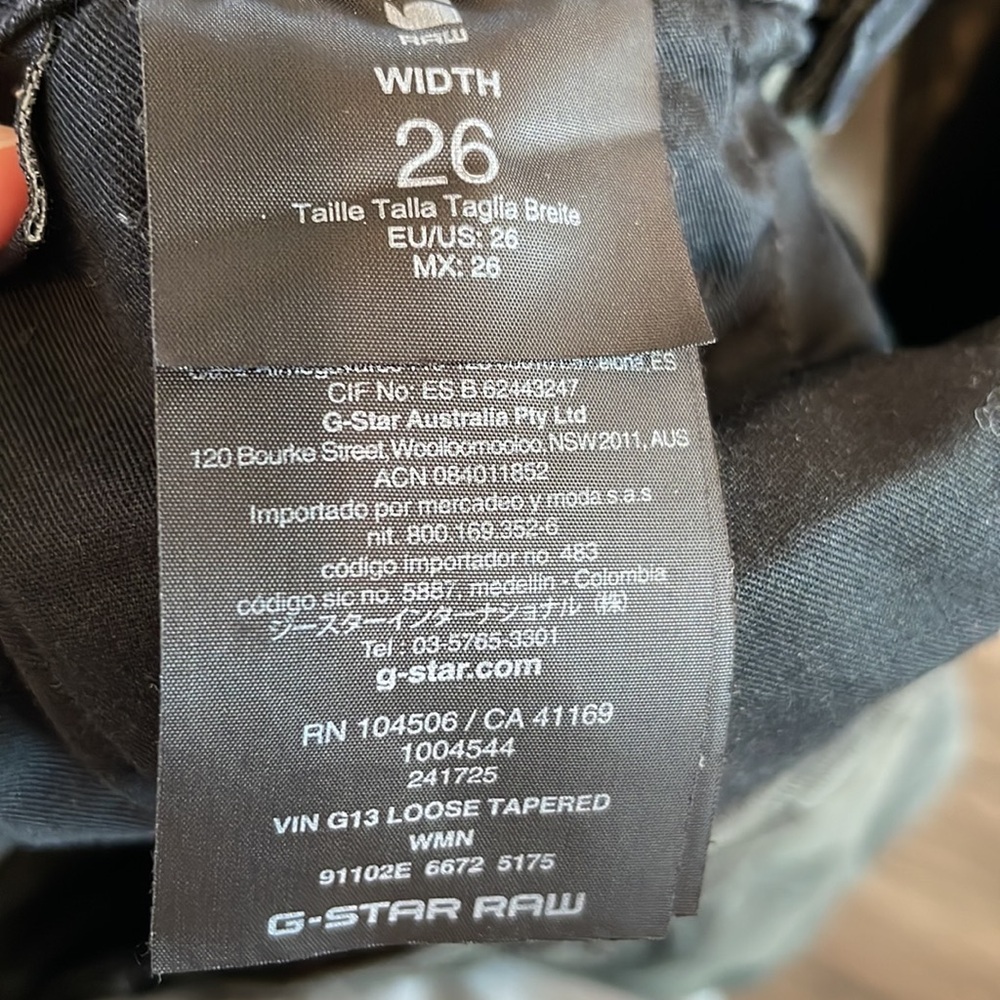 G-Star Raw Originals Camo Pants Size 26 - Picture 13 of 16
